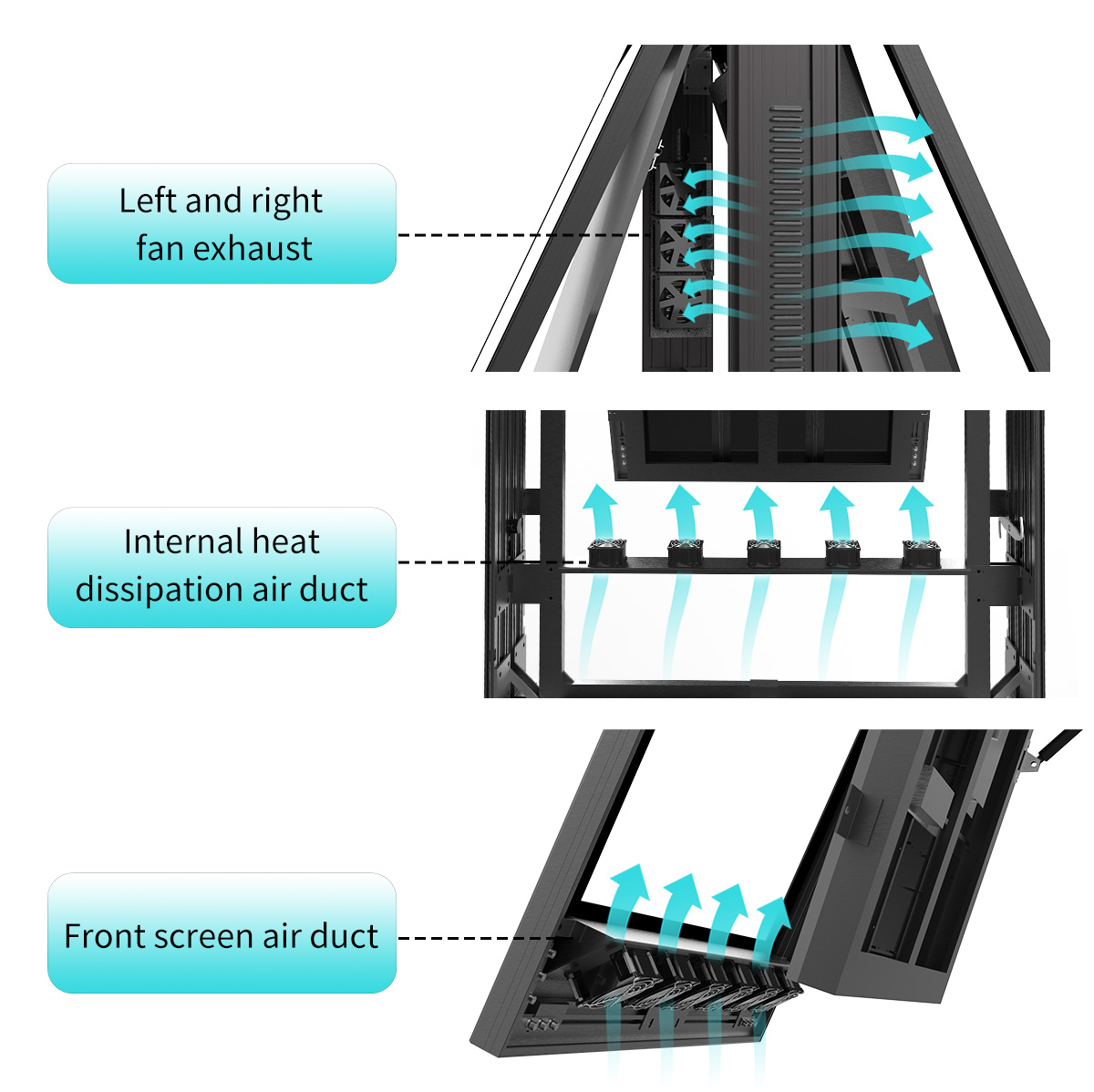 led totem aluminum cabinet